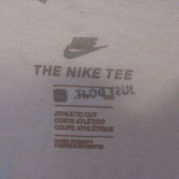 Nike "Just Do It" T-Shirt Men XXL White The Nike Tee Athletic Cut All Over Print - Picture 6 of 7